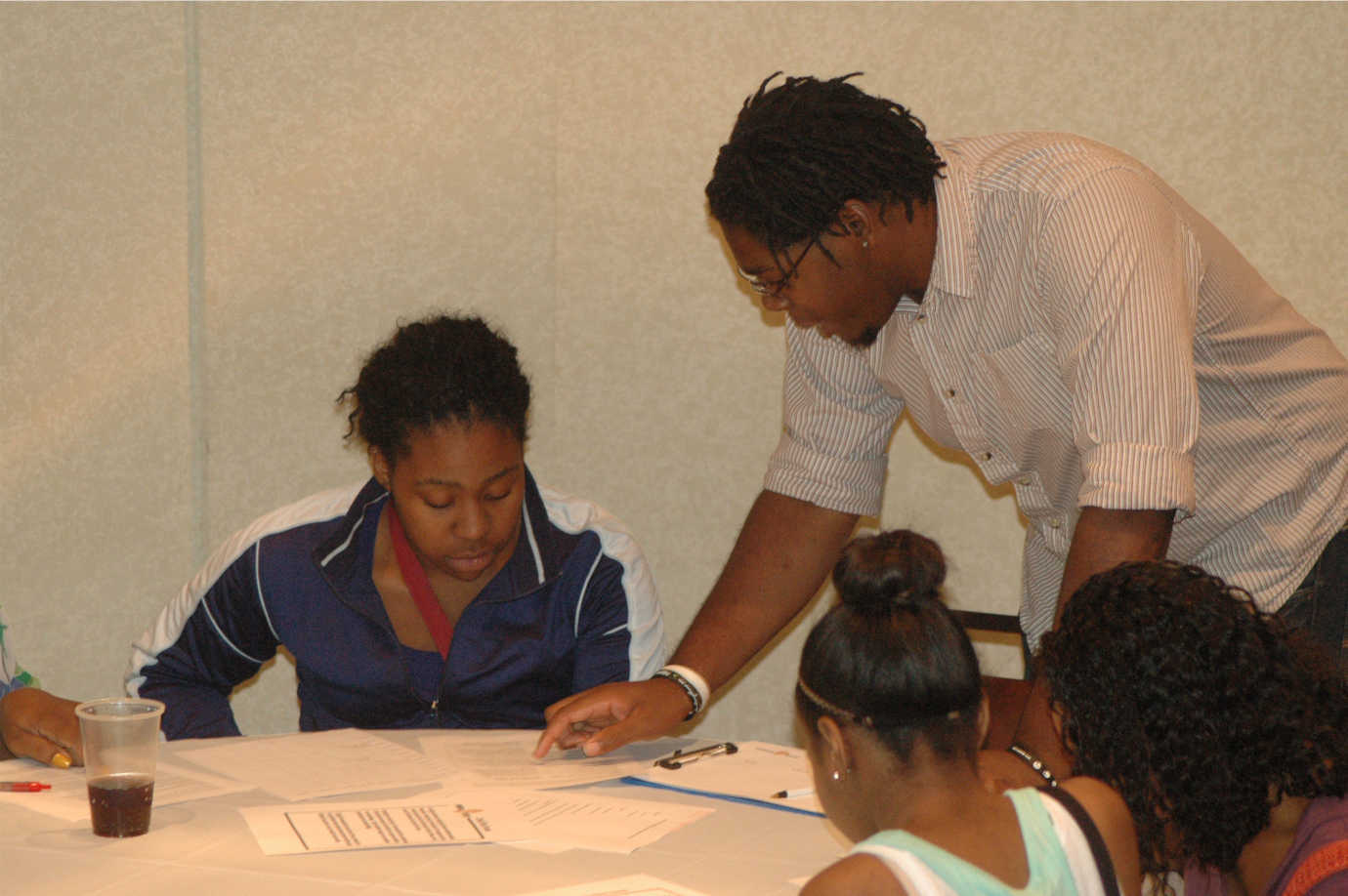 Participants in the Youth Leadership Program participate in a workshop. BCRI focuses on the students&rsquo; personal development, helping them gain confidence and leadership ability, as well as improving their public speaking skills. Image courtesy of the Birmingham Civil Rights Institute.