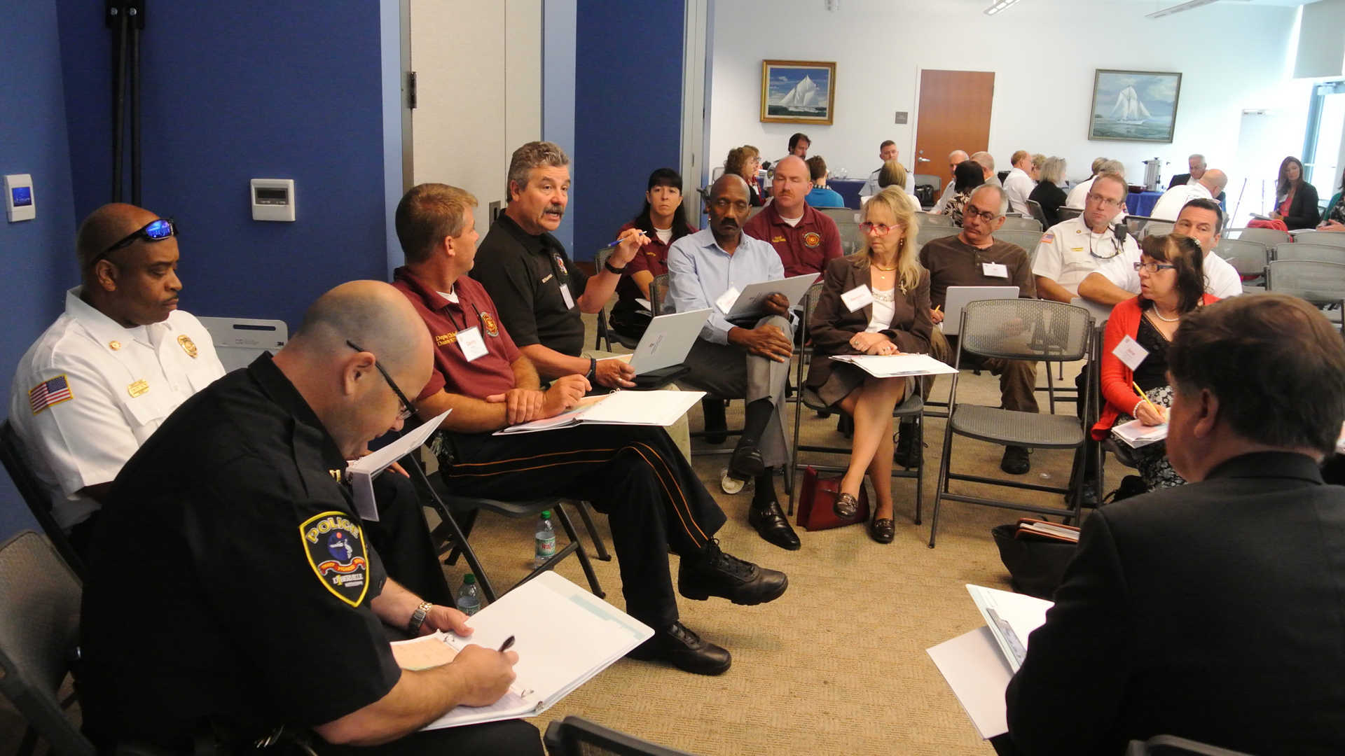 A &ldquo;County Caucus&rdquo; session at the Mississippi Gulf Coast Alliance for Response Forum at the Maritime & Seafood Industry Museum in Biloxi on April 27, 2016. Representatives from collecting institutions met with their county first responders and emergency managers. Image courtesy of FAIC.